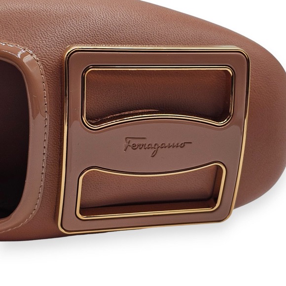 Salvatore Ferragamo Myrna Leather Embellished Ballet Flats 9.5 $695 - Picture 9 of 11